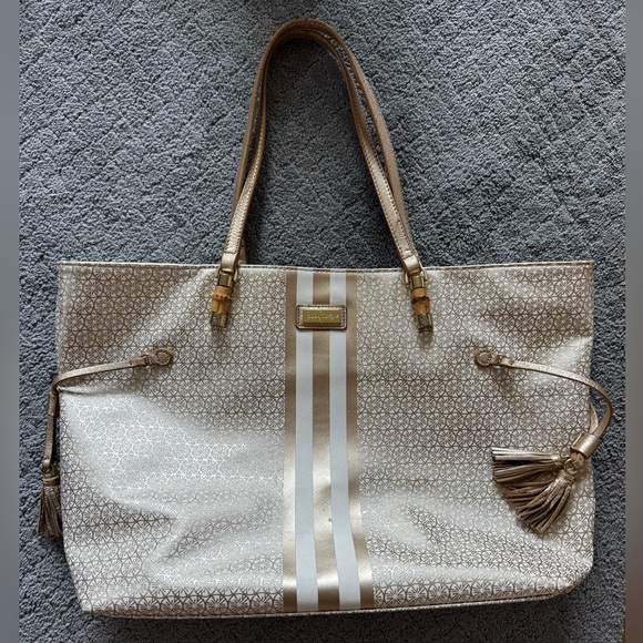 Lilly Pulitzer Mizner Gold Tote Bag - Picture 2 of 6